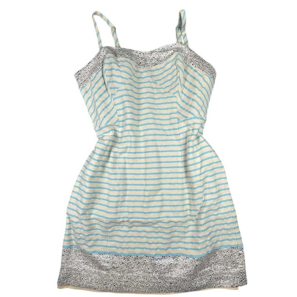 Lilly Pulitzer Dress Remi Striped Metallic Trim Blue White 6